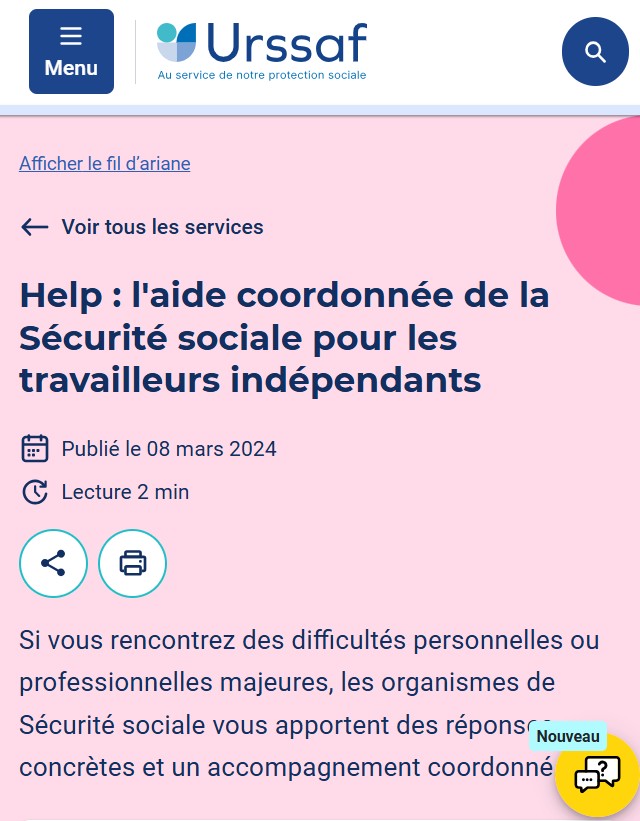 Help : l'aide coordonnée de la Sécurité sociale pour les travailleurs indépendants